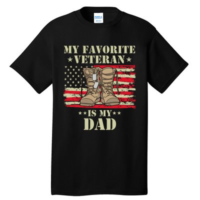 Father Veterans Day My Favorite Veteran Is My Dad Proud Kids Tall T-Shirt