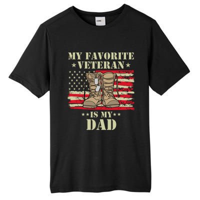 Father Veterans Day My Favorite Veteran Is My Dad Proud Kids Tall Fusion ChromaSoft Performance T-Shirt