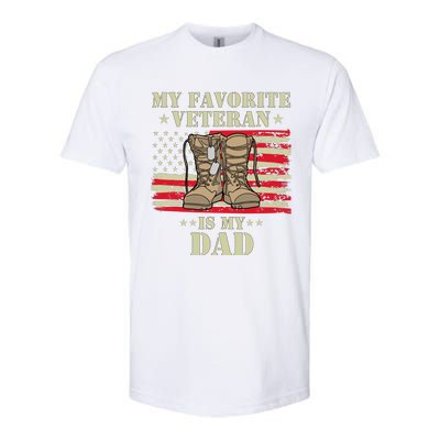 Father Veterans Day My Favorite Veteran Is My Dad Proud Kids Softstyle CVC T-Shirt