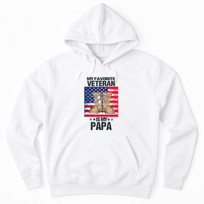 Father Veterans Day My Favorite Veteran Is My Papa For Kids Hoodie