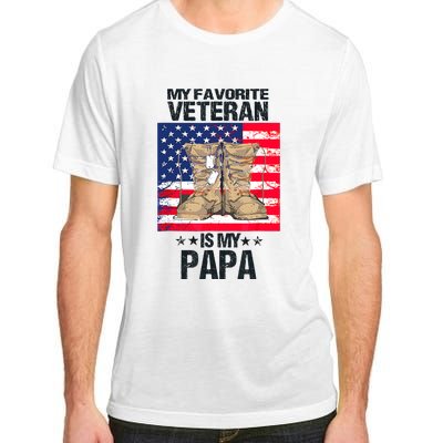 Father Veterans Day My Favorite Veteran Is My Papa For Kids Adult ChromaSoft Performance T-Shirt