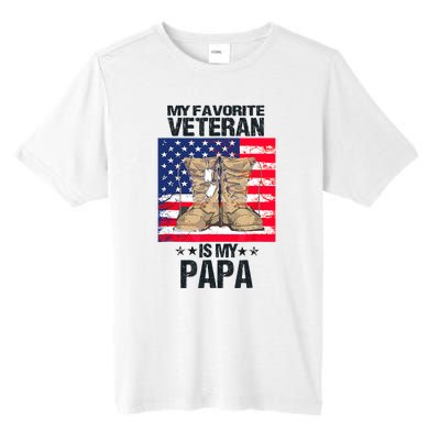 Father Veterans Day My Favorite Veteran Is My Papa For Kids Tall Fusion ChromaSoft Performance T-Shirt