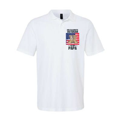 Father Veterans Day My Favorite Veteran Is My Papa For Kids Softstyle Adult Sport Polo