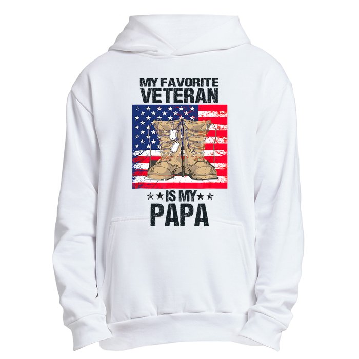 Father Veterans Day My Favorite Veteran Is My Papa For Kids Urban Pullover Hoodie