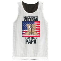 Father Veterans Day My Favorite Veteran Is My Papa For Kids Mesh Reversible Basketball Jersey Tank