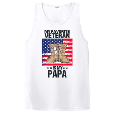 Father Veterans Day My Favorite Veteran Is My Papa For Kids PosiCharge Competitor Tank