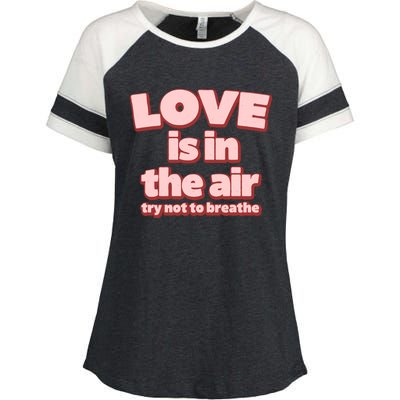 Funny Valentines Day Love Is In The Air Enza Ladies Jersey Colorblock Tee