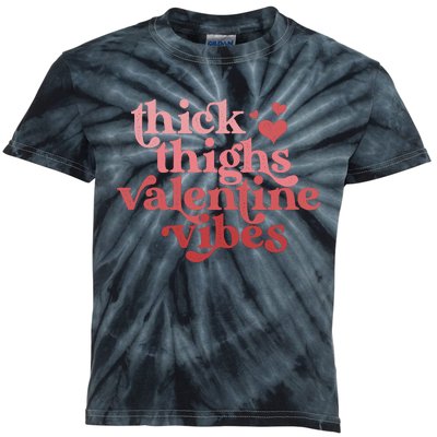 Funny Valentines Day Valentine Vibes Kids Tie-Dye T-Shirt