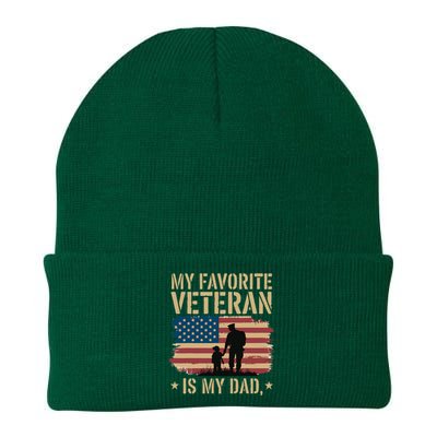 Father Veterans Day My Favorite Veteran Is My Dad Proud Knit Cap Winter Beanie