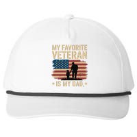 Father Veterans Day My Favorite Veteran Is My Dad Proud Snapback Five-Panel Rope Hat