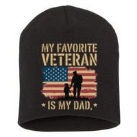 Father Veterans Day My Favorite Veteran Is My Dad Proud Short Acrylic Beanie