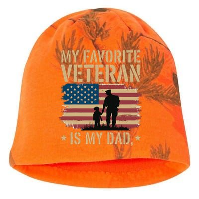 Father Veterans Day My Favorite Veteran Is My Dad Proud Kati - Camo Knit Beanie