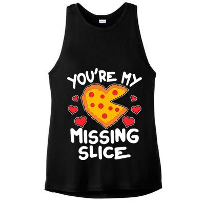Funny Valentine's Day You're My Missing Slice Heart Pizza Ladies PosiCharge Tri-Blend Wicking Tank