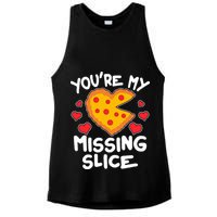 Funny Valentine's Day You're My Missing Slice Heart Pizza Ladies PosiCharge Tri-Blend Wicking Tank