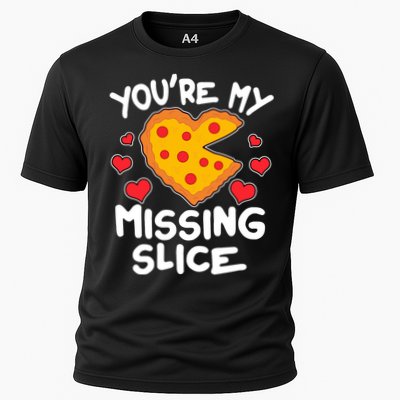 Funny Valentine's Day You're My Missing Slice Heart Pizza Performance Shirt