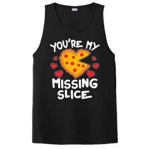 Funny Valentine's Day You're My Missing Slice Heart Pizza PosiCharge Competitor Tank