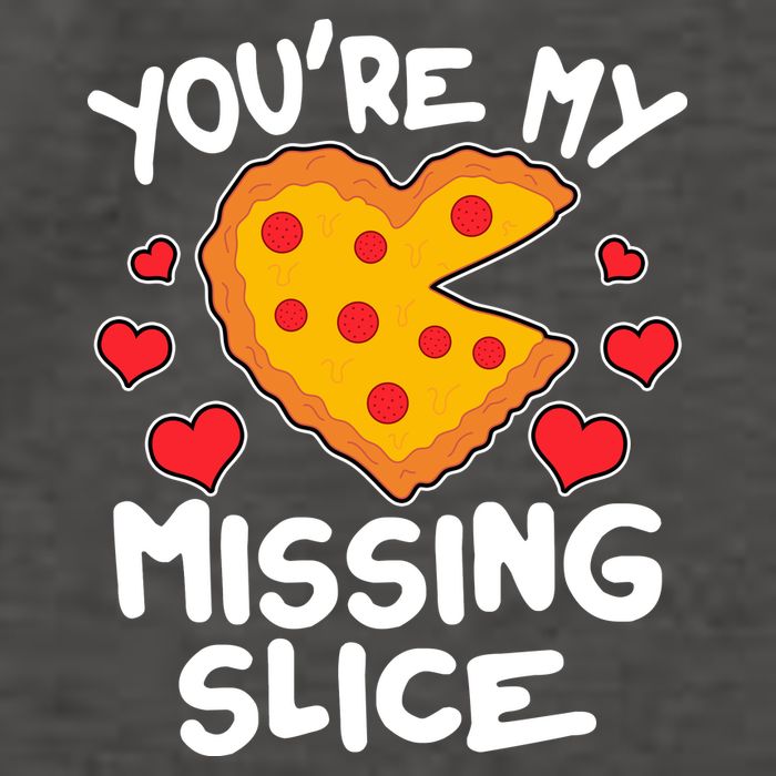 Funny Valentine's Day You're My Missing Slice Heart Pizza Vector Backpack