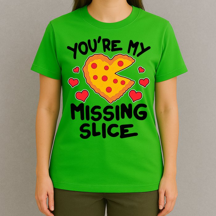 Funny Valentine's Day You're My Missing Slice Heart Pizza T-Shirt