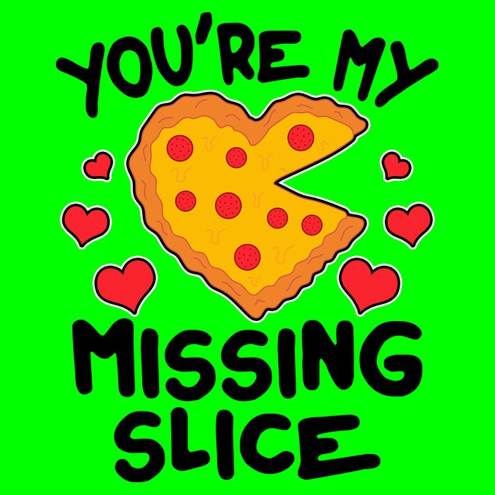 Funny Valentine's Day You're My Missing Slice Heart Pizza Button