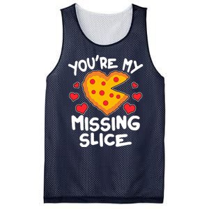 Funny Valentine's Day You're My Missing Slice Heart Pizza Mesh Reversible Basketball Jersey Tank