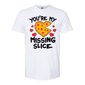 Funny Valentine's Day You're My Missing Slice Heart Pizza Softstyle CVC T-Shirt