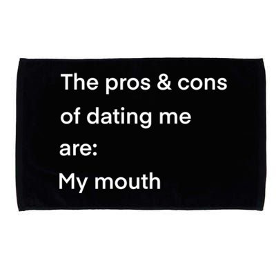 Funny Valentines Day Pros And Cons Of Dating Me Funny Gift Microfiber Hand Towel