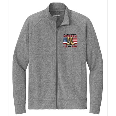 Father Veterans Day My Favorite Veteran Is My Dad For Stretch Full-Zip Cadet Jacket