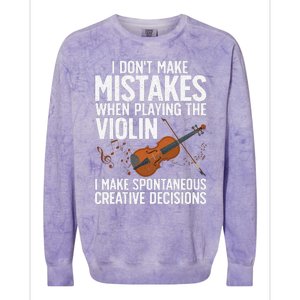 Funny Violin Design Orchestra Violin Player Colorblast Crewneck Sweatshirt