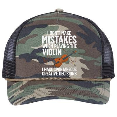 Funny Violin Design Orchestra Violin Player Retro Rope Trucker Hat Cap