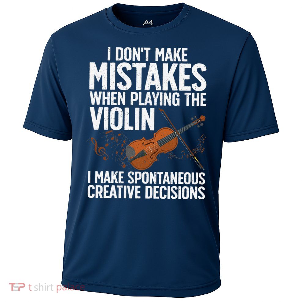 Funny Violin Design Orchestra Violin Player Cooling Performance Crew T-Shirt
