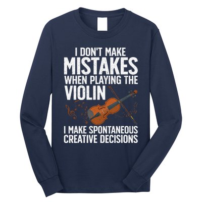 Funny Violin Design Orchestra Violin Player Long Sleeve Shirt