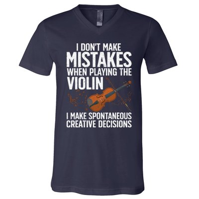 Funny Violin Design Orchestra Violin Player V-Neck T-Shirt