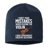 Funny Violin Design Orchestra Violin Player Sustainable Beanie