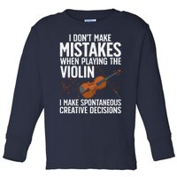 Funny Violin Design Orchestra Violin Player Toddler Long Sleeve Shirt