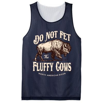 Funny Vintage Do Not Pet The Fluffy Cows American Bison Mesh Reversible Basketball Jersey Tank