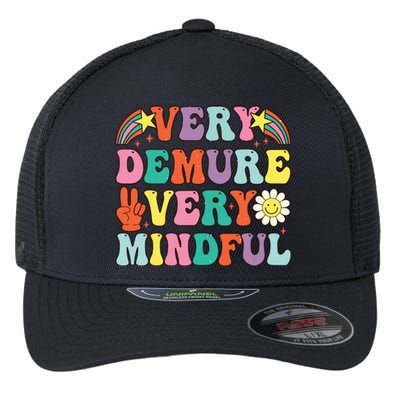 Funny Very Demure Very Mindful Trend Demure Mindful Retro Flexfit Unipanel Trucker Cap