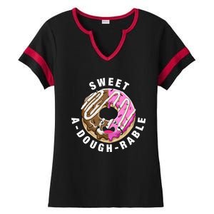 Funny Valentine's Day Agiftdoughgiftrable Adorable Food Donut Puns Gift Ladies Halftime Notch Neck Tee