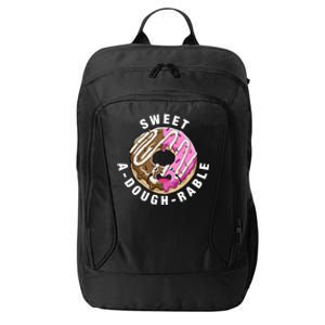 Funny Valentine's Day Agiftdoughgiftrable Adorable Food Donut Puns Gift City Backpack