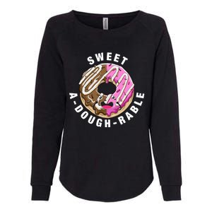 Funny Valentine's Day Agiftdoughgiftrable Adorable Food Donut Puns Gift Womens California Wash Sweatshirt