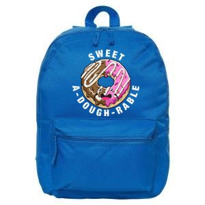 Funny Valentine's Day Agiftdoughgiftrable Adorable Food Donut Puns Gift 16 in Basic Backpack