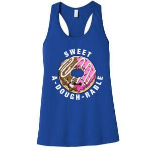 Funny Valentine's Day Agiftdoughgiftrable Adorable Food Donut Puns Gift Women's Racerback Tank