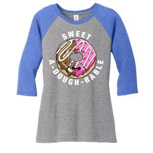 Funny Valentine's Day Agiftdoughgiftrable Adorable Food Donut Puns Gift Women's Tri-Blend 3/4-Sleeve Raglan Shirt