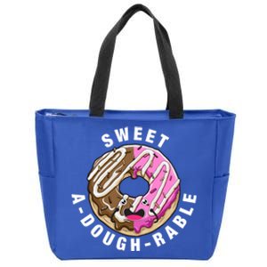 Funny Valentine's Day Agiftdoughgiftrable Adorable Food Donut Puns Gift Zip Tote Bag