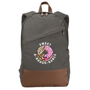 Funny Valentine's Day Agiftdoughgiftrable Adorable Food Donut Puns Gift Cotton Canvas Backpack