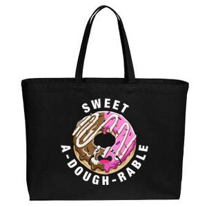 Funny Valentine's Day Agiftdoughgiftrable Adorable Food Donut Puns Gift Cotton Canvas Jumbo Tote