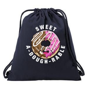 Funny Valentine's Day Agiftdoughgiftrable Adorable Food Donut Puns Gift Drawstring Bag