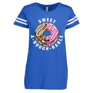 Funny Valentine's Day Agiftdoughgiftrable Adorable Food Donut Puns Gift Enza Ladies Jersey Football T-Shirt