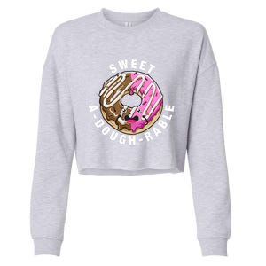 Funny Valentine's Day Agiftdoughgiftrable Adorable Food Donut Puns Gift Cropped Pullover Crew