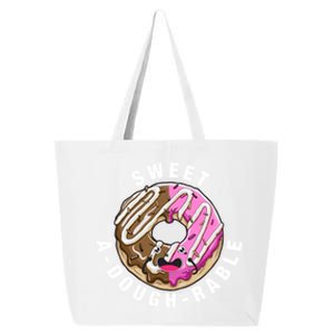 Funny Valentine's Day Agiftdoughgiftrable Adorable Food Donut Puns Gift 25L Jumbo Tote