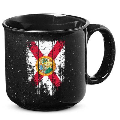 Florida Vintage Distressed Florida Flag 15oz Campfire Ceramic Mug